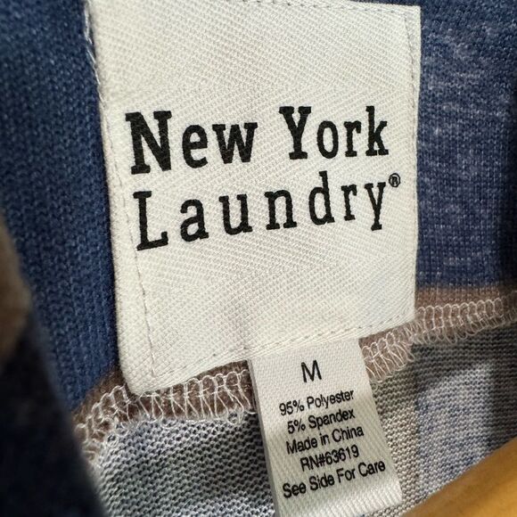 SALE! Blue New York Laundry Plaid Open Front Top Size M NWT - Picture 7 of 7